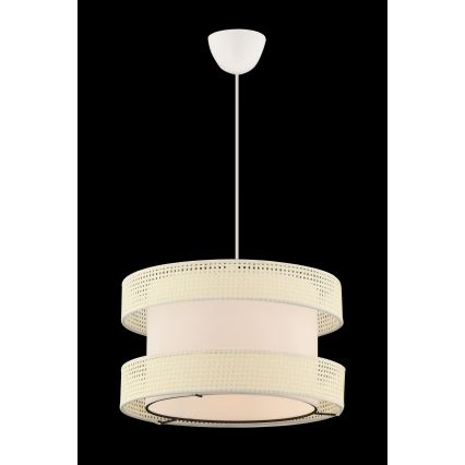 Lámpara colgante HALO 1xE27/60W/230V crema