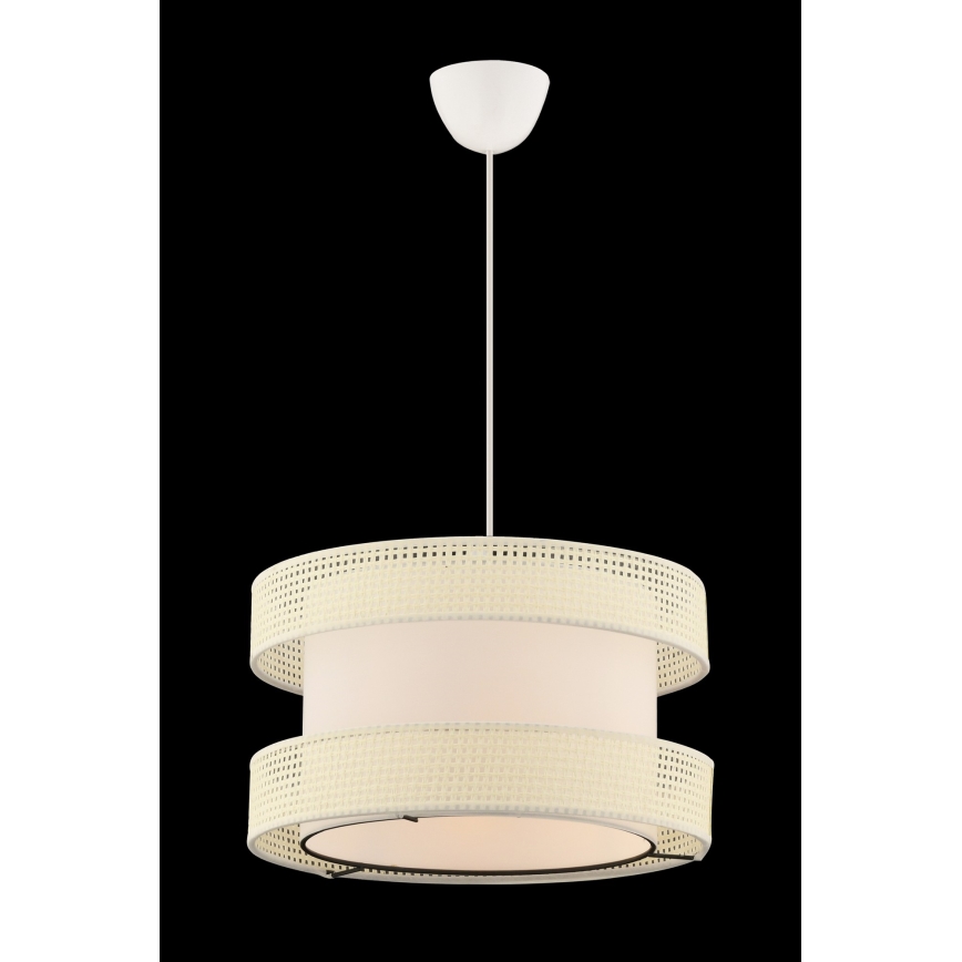 Lámpara colgante HALO 1xE27/60W/230V crema