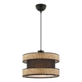 Lámpara colgante HALO 1xE27/60W/230V marrón/beige