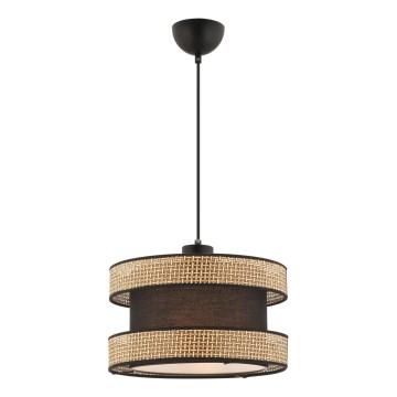 Lámpara colgante HALO 1xE27/60W/230V marrón/beige
