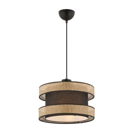 Lámpara colgante HALO 1xE27/60W/230V marrón/beige