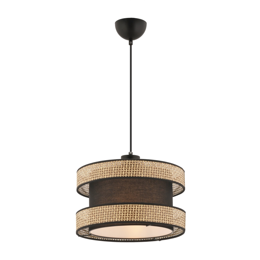 Lámpara colgante HALO 1xE27/60W/230V marrón/beige