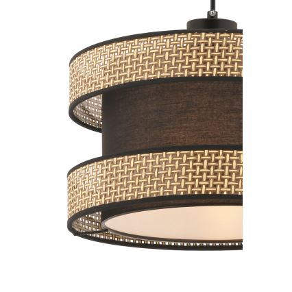 Lámpara colgante HALO 1xE27/60W/230V marrón/beige