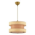Lámpara colgante HALO 1xE27/60W/230V marrón/beige