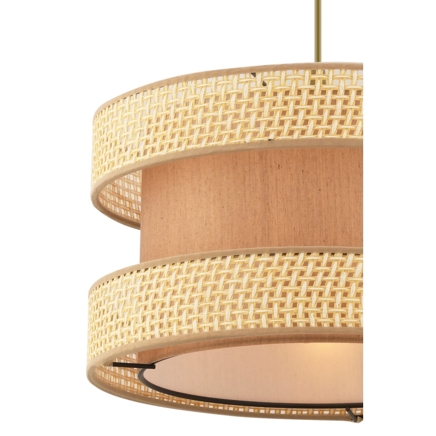 Lámpara colgante HALO 1xE27/60W/230V marrón/beige