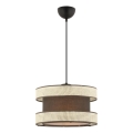 Lámpara colgante HALO 1xE27/60W/230V marrón/crema