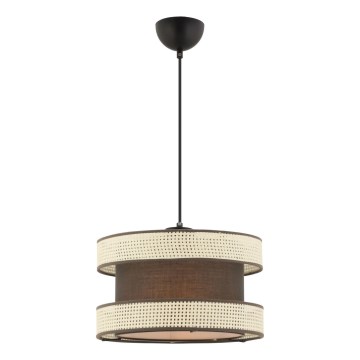 Lámpara colgante HALO 1xE27/60W/230V marrón/crema