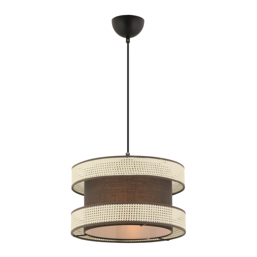 Lámpara colgante HALO 1xE27/60W/230V marrón/crema
