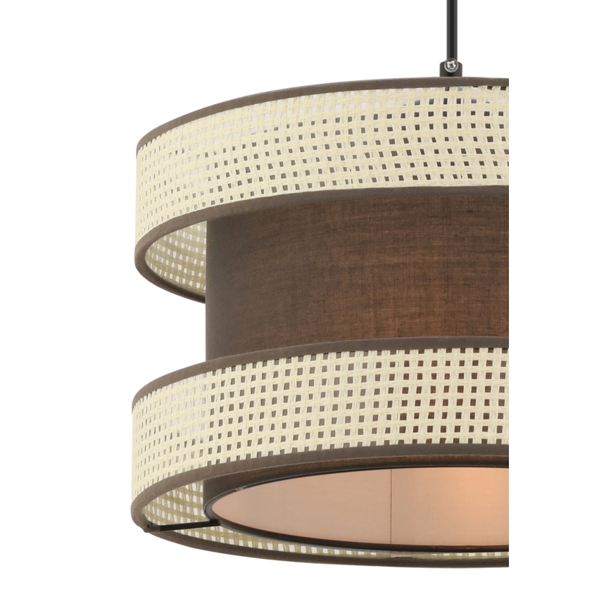 Lámpara colgante HALO 1xE27/60W/230V marrón/crema