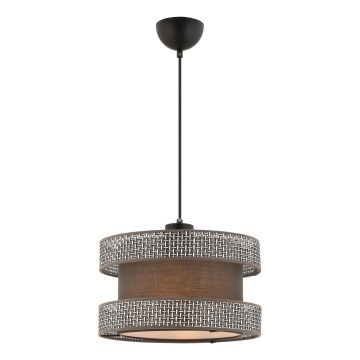 Lámpara colgante HALO 1xE27/60W/230V marrón/gris
