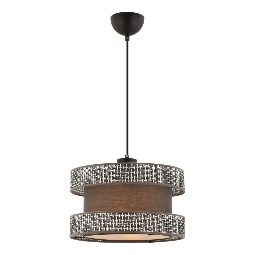 Lámpara colgante HALO 1xE27/60W/230V marrón/gris