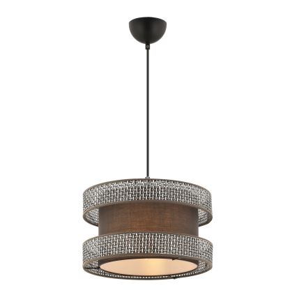Lámpara colgante HALO 1xE27/60W/230V marrón/gris
