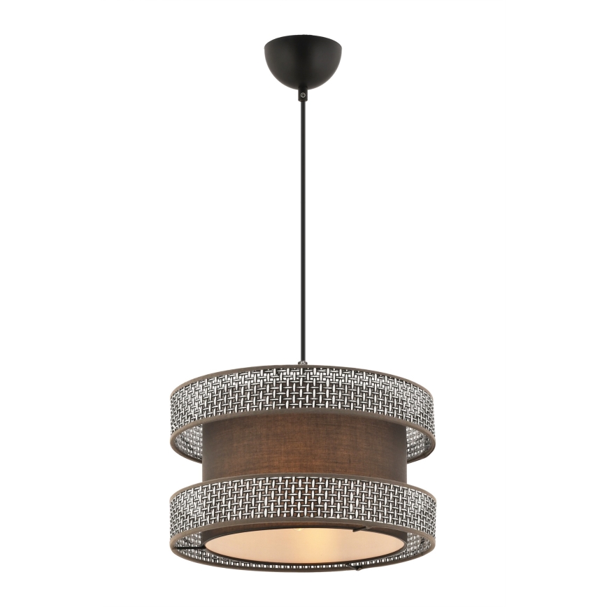 Lámpara colgante HALO 1xE27/60W/230V marrón/gris