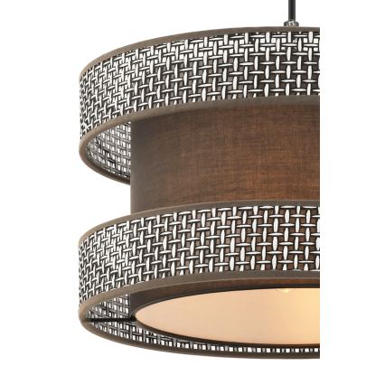 Lámpara colgante HALO 1xE27/60W/230V marrón/gris