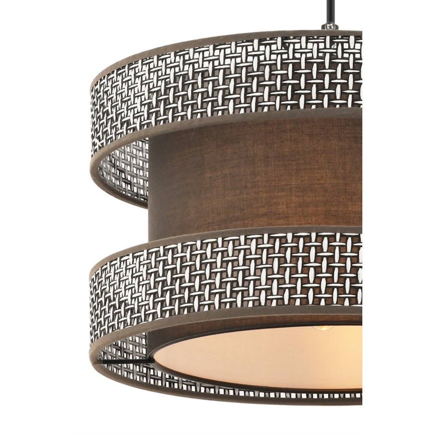 Lámpara colgante HALO 1xE27/60W/230V marrón/gris