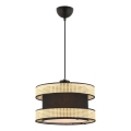 Lámpara colgante HALO 1xE27/60W/230V negra/beige