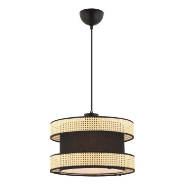 Lámpara colgante HALO 1xE27/60W/230V negra/beige