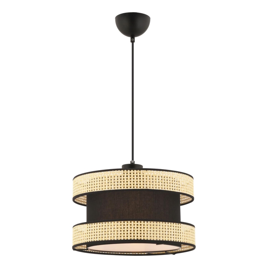 Lámpara colgante HALO 1xE27/60W/230V negra/beige
