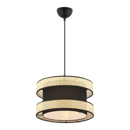 Lámpara colgante HALO 1xE27/60W/230V negra/beige
