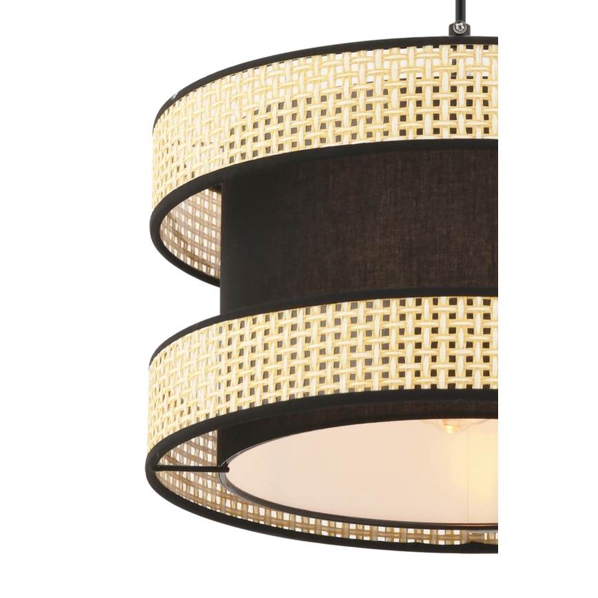 Lámpara colgante HALO 1xE27/60W/230V negra/beige
