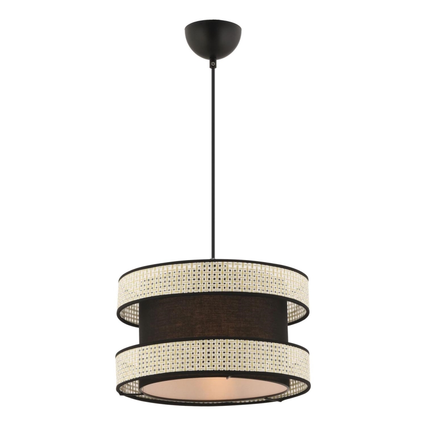 Lámpara colgante HALO 1xE27/60W/230V negro/crema
