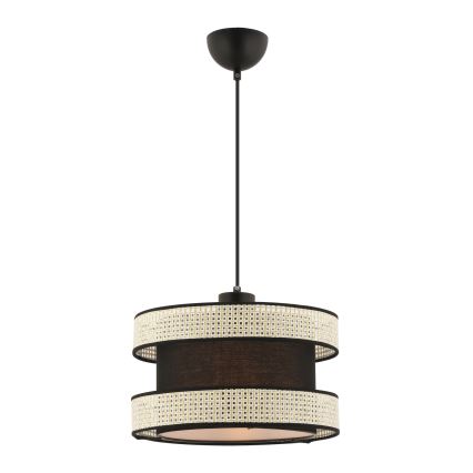 Lámpara colgante HALO 1xE27/60W/230V negro/crema