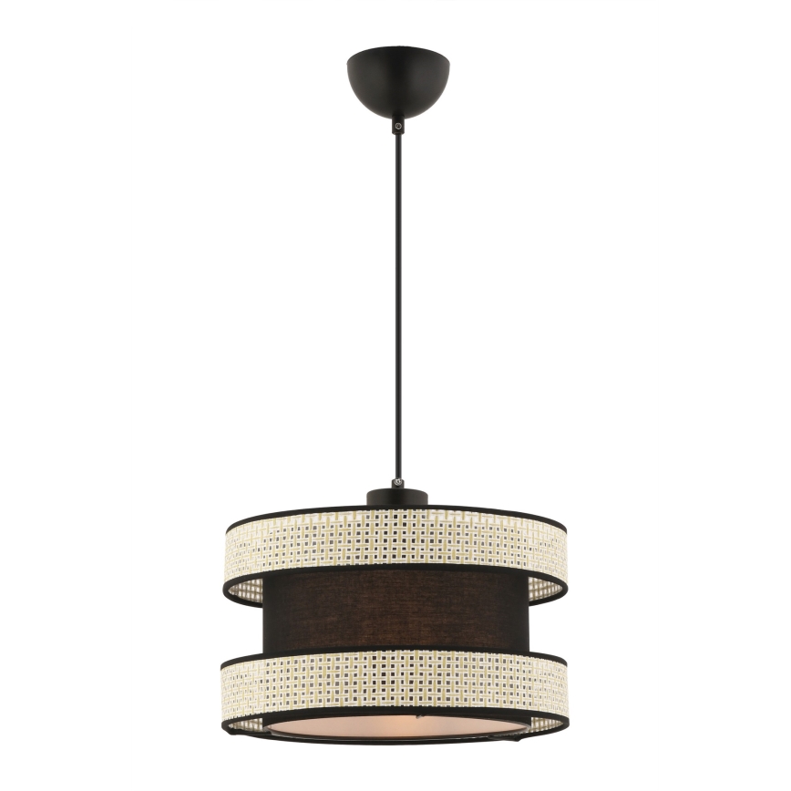 Lámpara colgante HALO 1xE27/60W/230V negro/crema