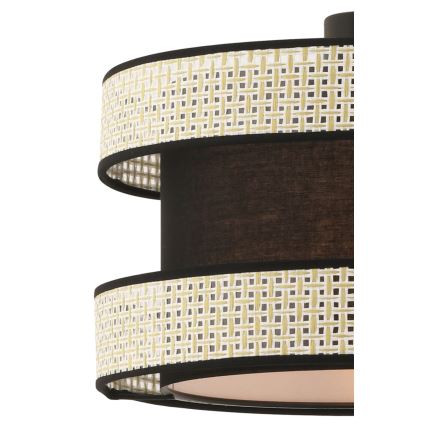 Lámpara colgante HALO 1xE27/60W/230V negro/crema