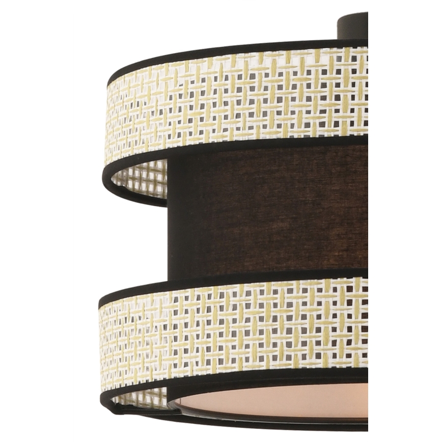 Lámpara colgante HALO 1xE27/60W/230V negro/crema