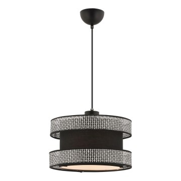 Lámpara colgante HALO 1xE27/60W/230V negro/gris