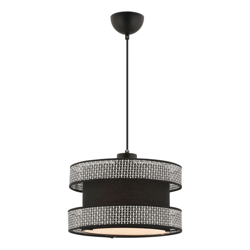 Lámpara colgante HALO 1xE27/60W/230V negro/gris