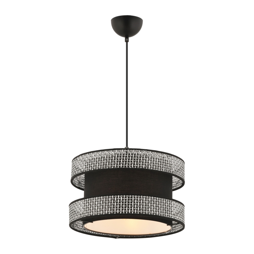 Lámpara colgante HALO 1xE27/60W/230V negro/gris