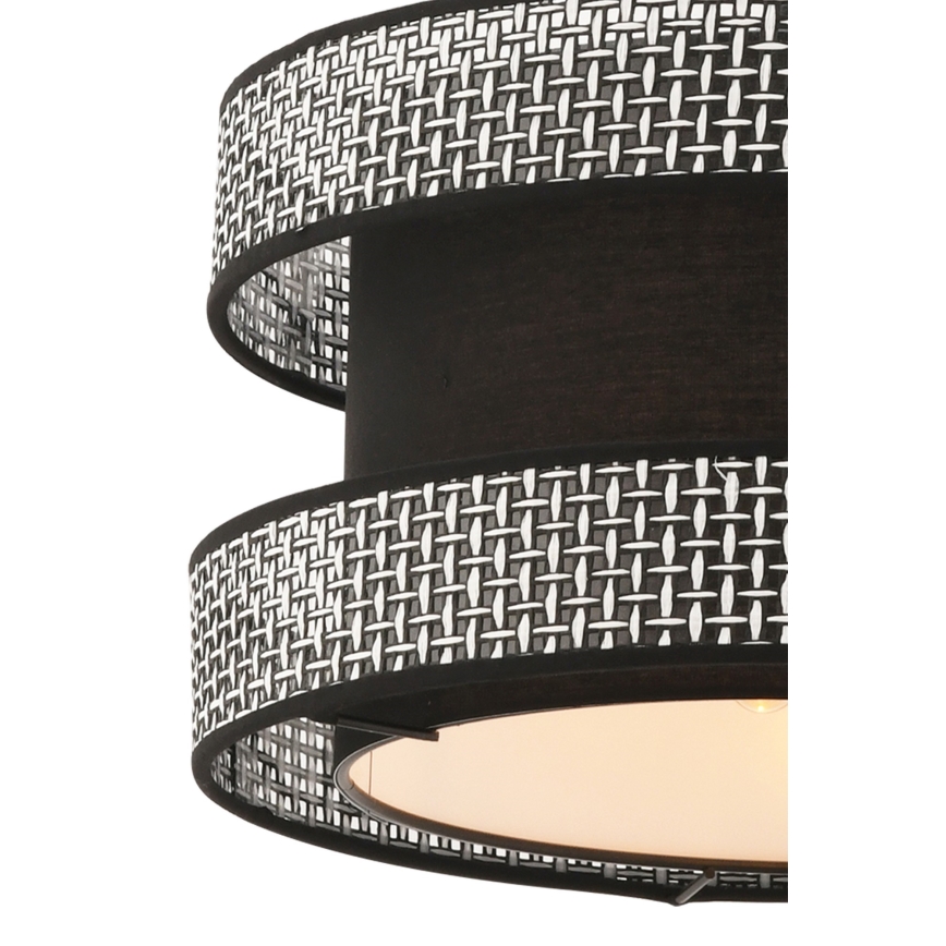 Lámpara colgante HALO 1xE27/60W/230V negro/gris