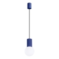 Lámpara colgante HALO 1xG9/8W/230V diá. 12 cm azul