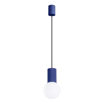 Lámpara colgante HALO 1xG9/8W/230V diá. 12 cm azul