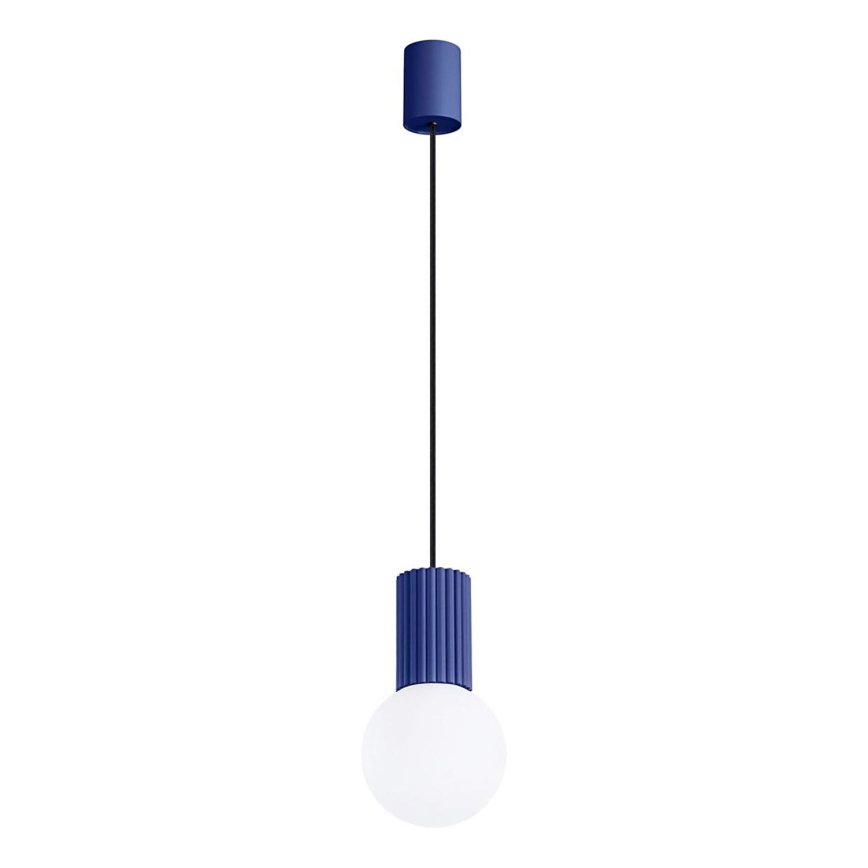 Lámpara colgante HALO 1xG9/8W/230V diá. 12 cm azul