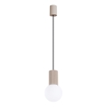Lámpara colgante HALO 1xG9/8W/230V diá. 12 cm beige