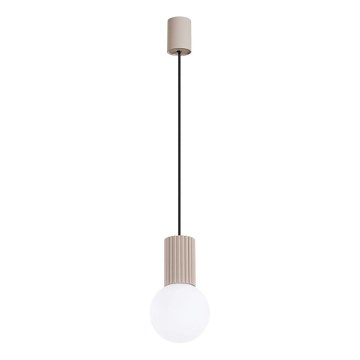 Lámpara colgante HALO 1xG9/8W/230V diá. 12 cm beige