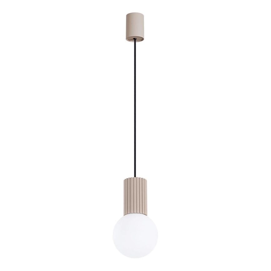 Lámpara colgante HALO 1xG9/8W/230V diá. 12 cm beige