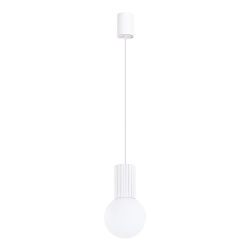 Lámpara colgante HALO 1xG9/8W/230V diá. 12 cm blanco