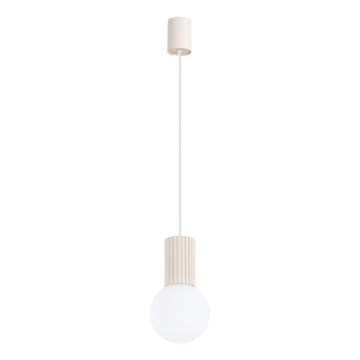 Lámpara colgante HALO 1xG9/8W/230V diá. 12 cm color crema