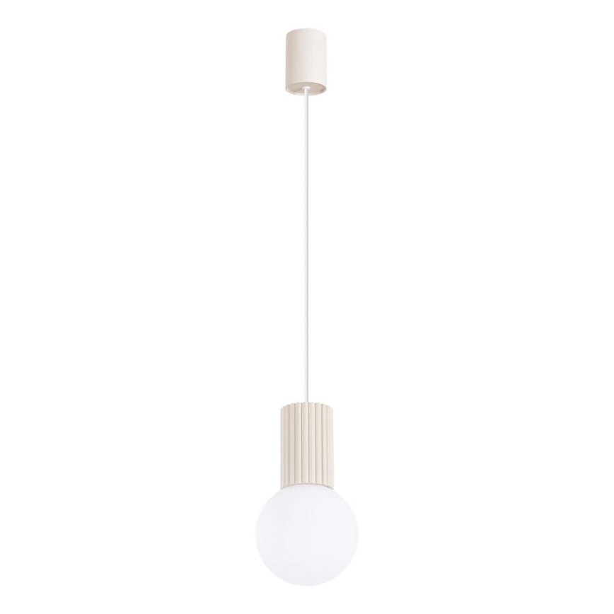 Lámpara colgante HALO 1xG9/8W/230V diá. 12 cm color crema