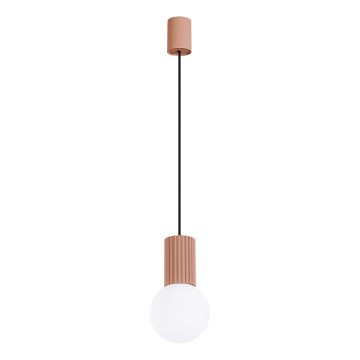 Lámpara colgante HALO 1xG9/8W/230V diá. 12 cm marrón