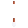 Lámpara colgante HALO 1xG9/8W/230V diá. 12 cm naranja