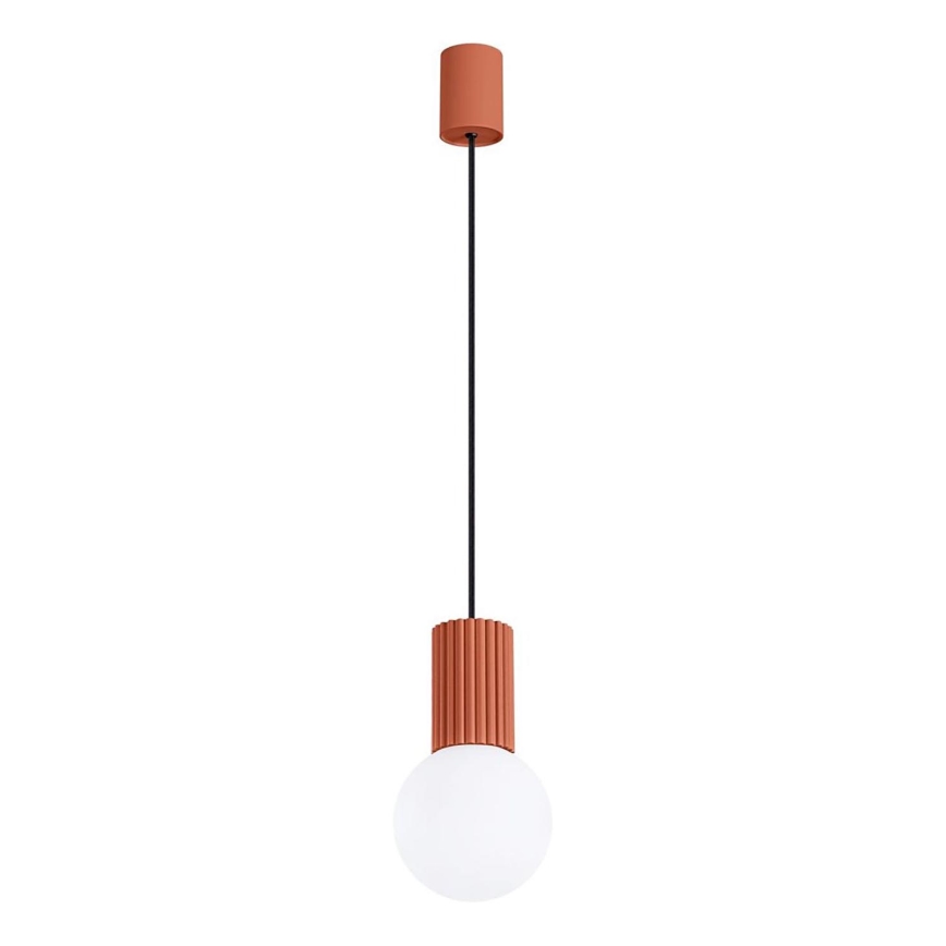 Lámpara colgante HALO 1xG9/8W/230V diá. 12 cm naranja