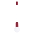 Lámpara colgante HALO 1xG9/8W/230V diá. 12 cm rojo