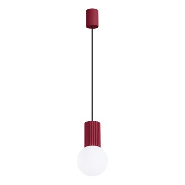 Lámpara colgante HALO 1xG9/8W/230V diá. 12 cm rojo