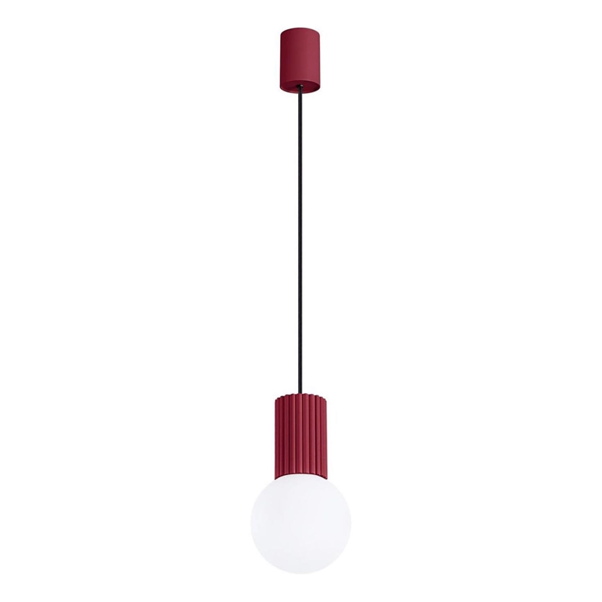 Lámpara colgante HALO 1xG9/8W/230V diá. 12 cm rojo