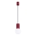 Lámpara colgante HALO 1xG9/8W/230V diá. 12 cm rojo