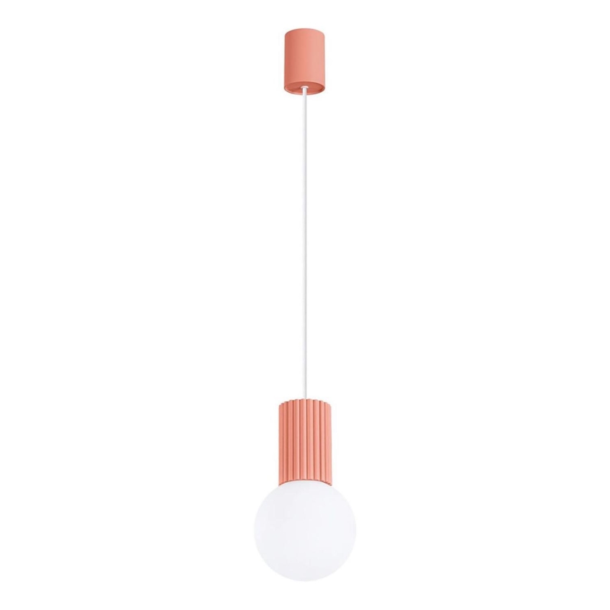Lámpara colgante HALO 1xG9/8W/230V diá. 12 cm rosa